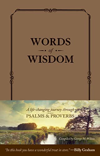 Words of Wisdom (Leatherlike): A Life-Changing Journey Through Psalms and Proverbs by New Living Translation, Imitation Leather book cover