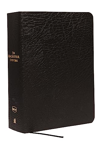MacArthur Study Bible-NKJV-Large Print (Revised, Updated) by Thomas Nelson, Bonded Leather book cover