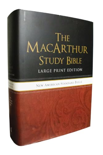 MacArthur Study Bible-NASB-Large Print (Updated) by Thomas Nelson, Hardcover book cover