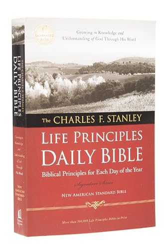 Charles F. Stanley Life Principles Daily Bible-NASB by Charles F Stanley, Paperback book cover