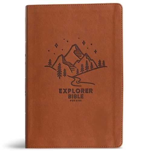 CSB Explorer Bible for Kids, Brown Mountains Leathertouch: Placing God's Word in the Middle of God's World by Csb Bibles by Holman, Imitation Leather book cover