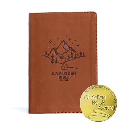 CSB Explorer Bible for Kids, Brown Mountains Leathertouch, Indexed: Placing God's Word in the Middle of God's World by Csb Bibles by Holman, Imitation Leather book cover