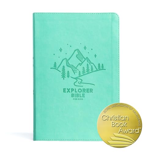 CSB Explorer Bible for Kids, Light Teal Mountains Leathertouch, Indexed: Placing God's Word in the Middle of God's World by Csb Bibles by Holman, Imitation Leather book cover