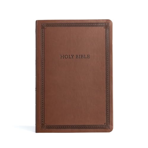 CSB Large Print Thinline Bible, Value Edition, Brown Leathertouch (Value) by Csb Bibles by Holman, Imitation Leather book cover