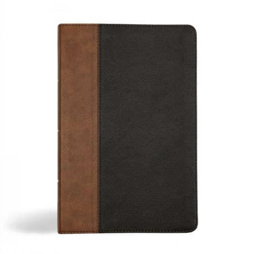 KJV Personal Size Giant Print Bible, Black/Brown Leathertouch, Indexed by Holman Bible Publishers, Imitation Leather book cover