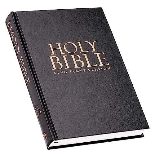 KJV Large Print Hardcover Edition: Black by Christian Art Gifts, Paperback book cover