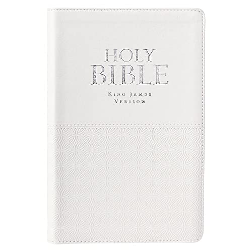 KJV Standard Size Thumb Index Edition: White by Christian Art Gifts, Imitation Leather book cover