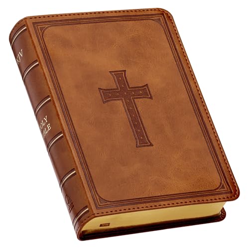 KJV Compact Large Print Lux-Leather Tan by Christian Art Gifts, Imitation Leather book cover