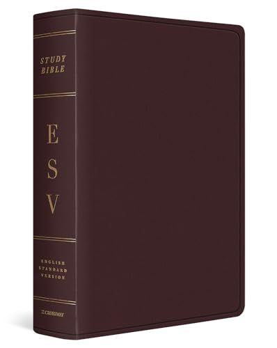 ESV Study Bible, Large Print (Bonded Leather, Burgundy) by Esv Bibles, Bonded Leather book cover
