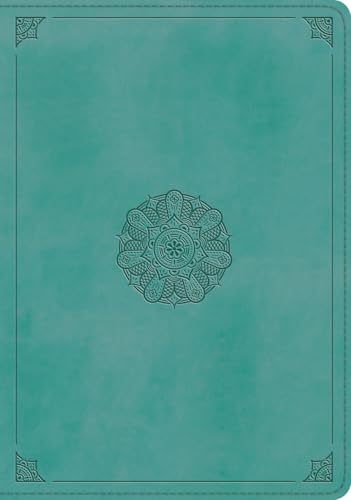 ESV Study Bible (Trutone, Turquoise, Emblem Design) by Esv Bibles, Leather book cover