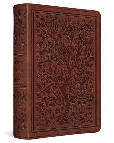 ESV Women's Study Bible (Trutone, Chestnut, Almond Tree Design) by Dana Tanamachi, Imitation Leather book cover