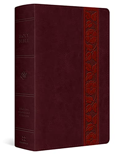 ESV Large Print Personal Size Bible, Red Letter (Trutone, Mahogany, Trellis Design) by Esv Bibles, Imitation Leather book cover