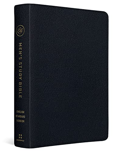 ESV Men's Study Bible (Genuine Leather, Black) by Ray Ortlund, Leather book cover