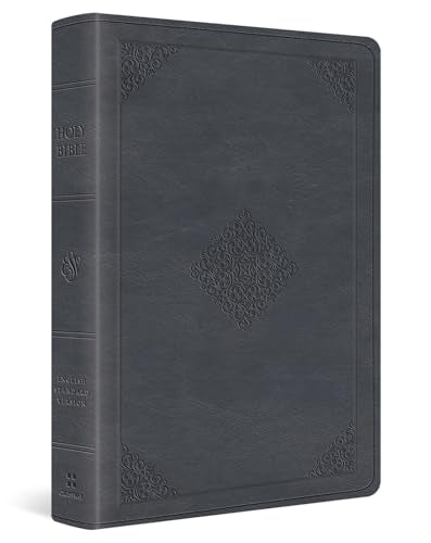 ESV Large Print Wide Margin Bible (Trutone, Slate Blue, Ornament Design) by Esv Bibles, Imitation Leather book cover