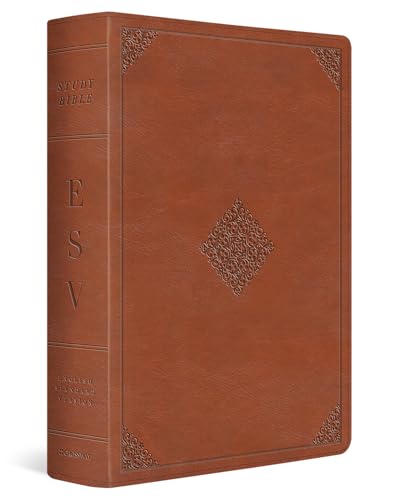 ESV Study Bible (Trutone, English Saddle, Ornament Design) by T Desmond Alexander, Imitation Leather book cover