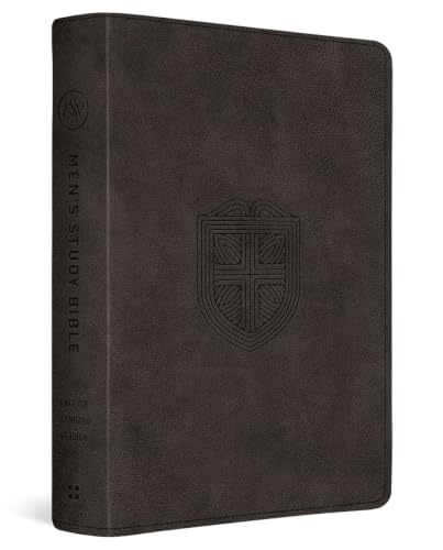 ESV Men's Study Bible (Trutone, Charcoal, Shield Design) by Ray Ortlund, Imitation Leather book cover