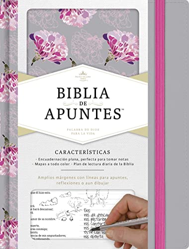 Rvr 1960 Biblia de Apuntes, Gris Y Floreado Tela Impresa (Spanish Language) by B&h Espanol Editorial, Hardcover book cover