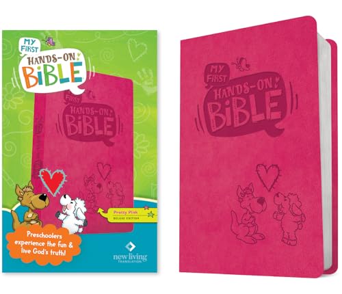 My First Hands-On Bible (Leatherlike, Pink) by New Living Translation, Imitation Leather book cover