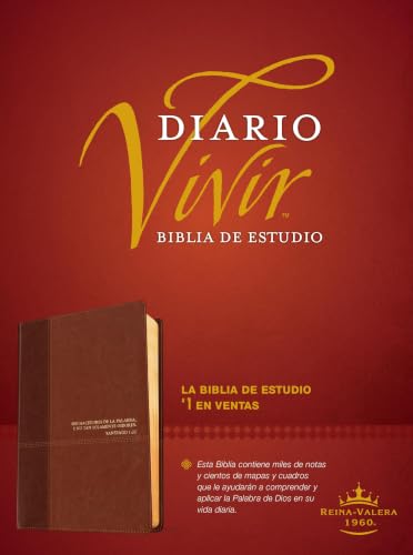 Biblia de Estudio del Diario Vivir Rvr60, Duotono (Revised) by Tyndale, Imitation Leather book cover
