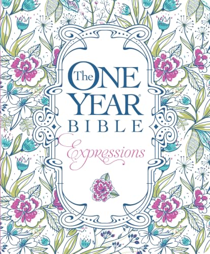 The One Year Bible Creative Expressions by New Living Translation, Paperback book cover