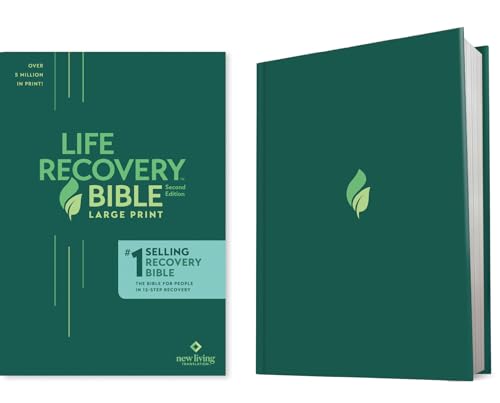 Life Recovery Bible NLT, Large Print by New Living Translation, Hardcover book cover