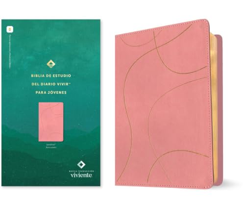 Biblia de Estudio del Diario Vivir Para Jovenes Ntv Con Filament (Sentipiel, Rosa Pastel, Letra Roja) by Tyndale, Imitation Leather book cover