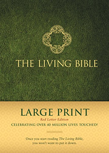 The Living Bible Large Print Red Letter Edition by New Living Translation, Hardcover book cover