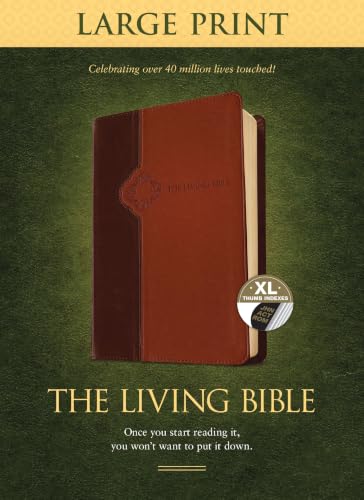 The Living Bible Large Print Edition, Tutone by Tyndale, Imitation Leather book cover