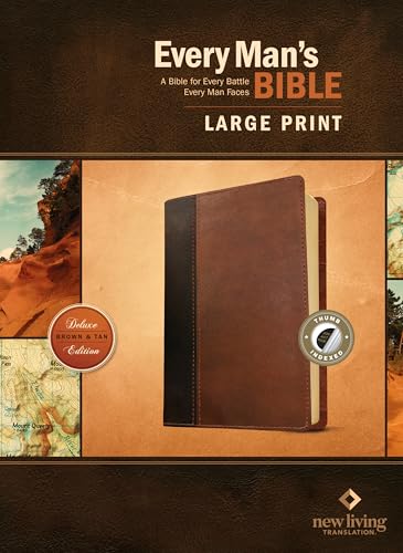Every Man's Bible NLT, Large Print, Tutone by New Living Translation, Imitation Leather book cover
