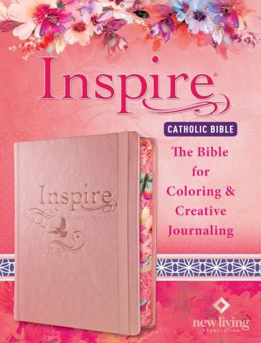 Inspire Catholic Bible NLT: The Bible for Coloring & Creative Journaling by New Living Translation, Imitation Leather book cover