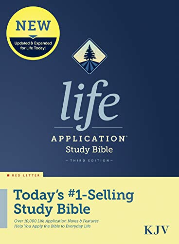 KJV Life Application Study Bible, Third Edition (Hardcover, Red Letter) by Tyndale, Hardcover book cover