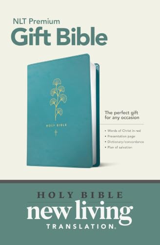 Premium Gift Bible NLT (Red Letter, Leatherlike, Teal) by New Living Translation, Imitation Leather book cover