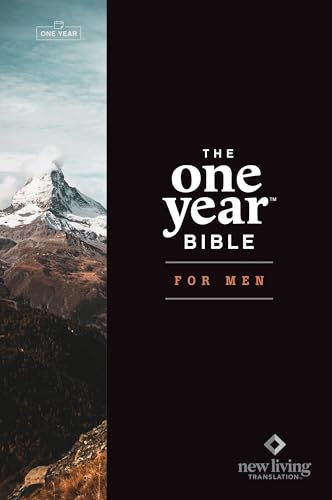 NLT the One Year Bible for Men (Softcover) by New Living Translation, Paperback book cover