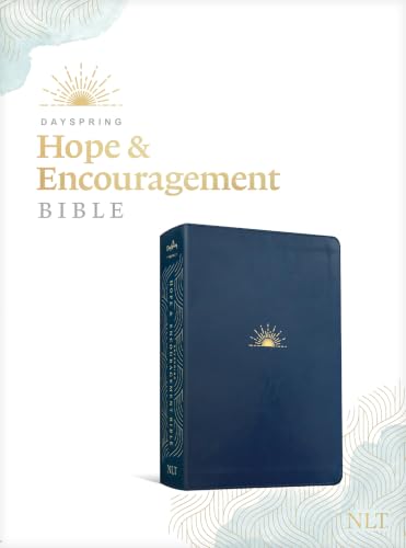 NLT Dayspring Hope & Encouragement Bible (Leatherlike, Navy Blue) by New Living Translation, Imitation Leather book cover