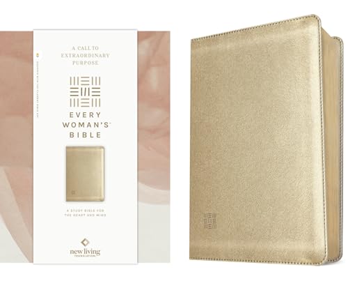NLT Every Woman's Bible, Filament Enabled (Leatherlike, Soft Gold, Red Letter) by New Living Translation, Imitation Leather book cover