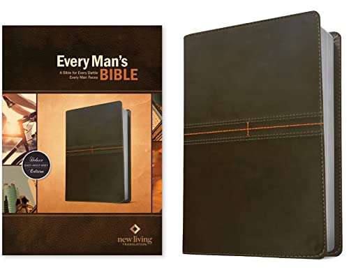 Every Man's Bible NLT (Leatherlike, East-West Grey) by New Living Translation, Imitation Leather book cover