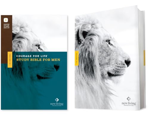 NLT Courage for Life Study Bible for Men, Filament Enabled (Hardcover) by New Living Translation, Hardcover book cover