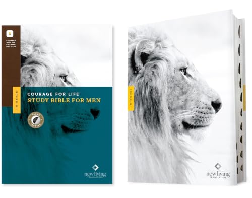 NLT Courage for Life Study Bible for Men, Filament Enabled (Hardcover, Indexed) by New Living Translation, Hardcover book cover