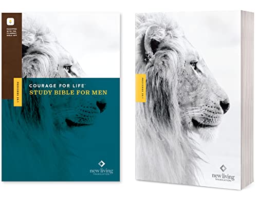 NLT Courage for Life Study Bible for Men, Filament Enabled (Softcover) by New Living Translation, Paperback book cover