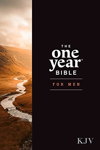 The One Year Bible for Men, KJV (Softcover) by Tyndale, Paperback book cover