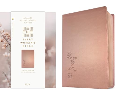KJV Every Woman's Bible, Filament Enabled (Leatherlike, Rose Gold, Red Letter) by Tyndale, Imitation Leather book cover
