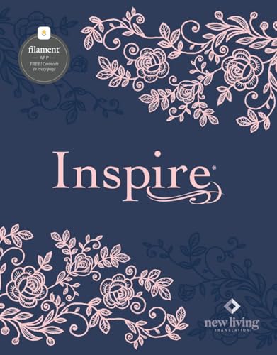 Inspire Bible Nlt, Filament Enabled (Hardcover Leatherlike, Navy) by New Living Translation, Imitation Leather book cover