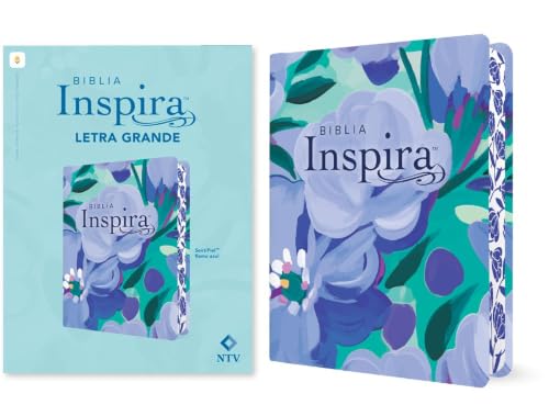Biblia Inspira Ntv, Letra Grande Con Filament (Sentipiel, Ramo Azul) by Nueva Traduccion Viviente, Imitation Leather book cover