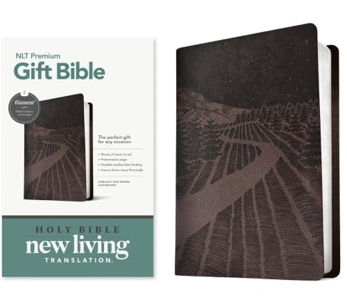 Premium Gift Bible Nlt, Filament Enabled (Leatherlike, Starlight Path Brown, Red Letter) by New Living Translation, Imitation Leather book cover