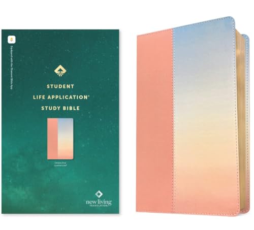 NLT Student Life Application Study Bible, Filament Enabled (Leatherlike, Ombre Pink, Red Letter) by New Living Translation, Imitation Leather book cover