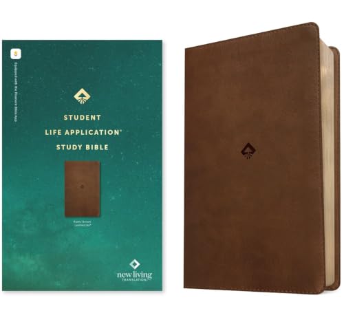 NLT Student Life Application Study Bible, Filament Enabled (Leatherlike, Rustic Brown, Red Letter) by New Living Translation, Imitation Leather book cover