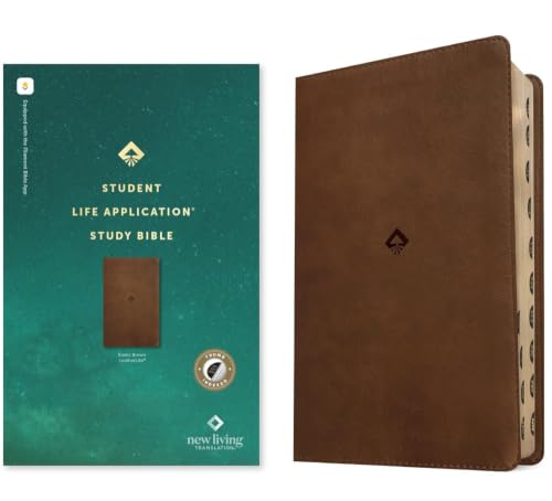 NLT Student Life Application Study Bible, Filament Enabled (Leatherlike, Rustic Brown, Indexed, Red Letter) by New Living Translation, Imitation Leather book cover