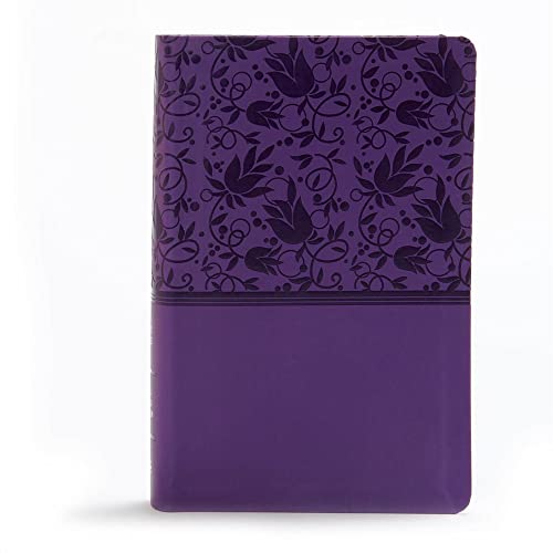KJV Large Print Personal Size Reference Bible, Purple Leathertouch by Holman Bible Publishers, Imitation Leather book cover