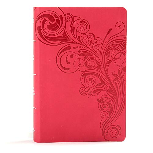 KJV Large Print Personal Size Reference Bible, Pink Leathertouch by Holman Bible Publishers, Imitation Leather book cover