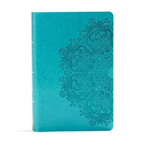 KJV Large Print Personal Size Reference Bible, Teal Leathertouch by Holman Bible Publishers, Imitation Leather book cover